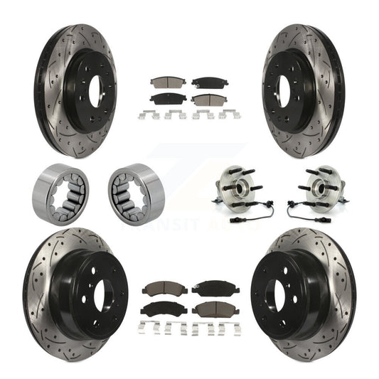 Hub Bearing Coat Brake Rotor Pad Shoe Front Rear Kit (10Pc) For Chevrolet GMC XL
