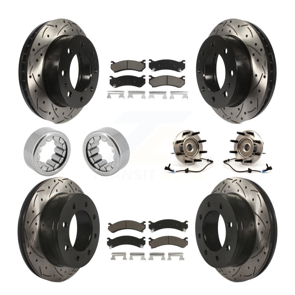 Bearing Coat Brake Rotor Pads Shoe Front Rear Kit (10Pc) For Chevrolet Silverado
