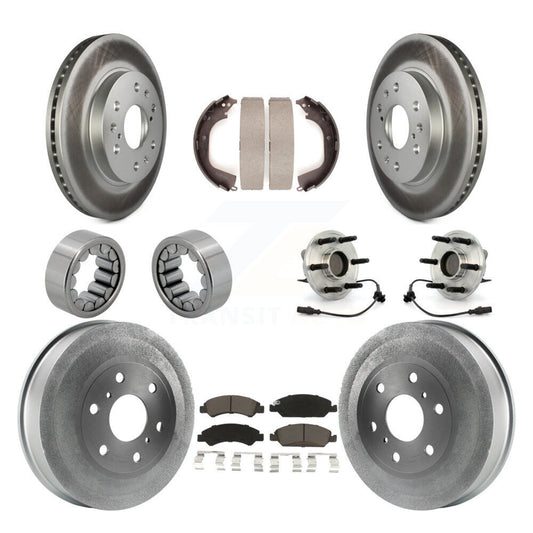 Hub Bearing Coat Brake Rotor Pads Shoe Front Rear Kit (10Pc) For GMC Sierra 1500