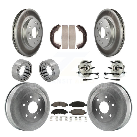 Hub Bearing Coat Brake Rotor Pads Shoe Front Rear Kit (10Pc) For GMC Sierra 1500