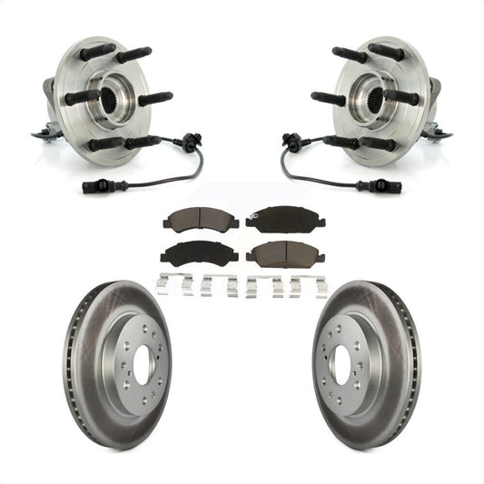 Hub Bearing Coated Brake Rotor Pad Front Kit For Chevrolet GMC Sierra 1500 Tahoe