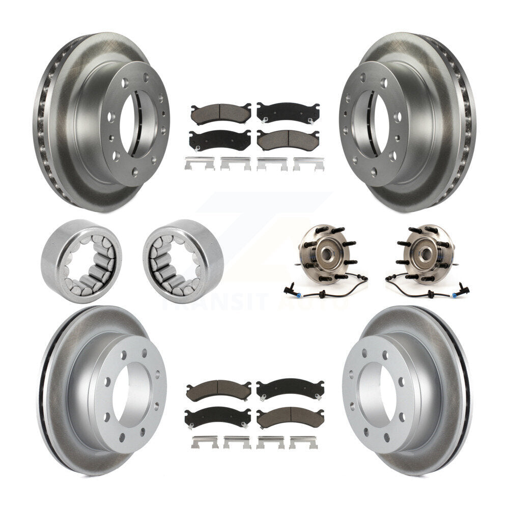 Bearing Coat Brake Rotor Pads Shoe Front Rear Kit (10Pc) For Chevrolet Silverado