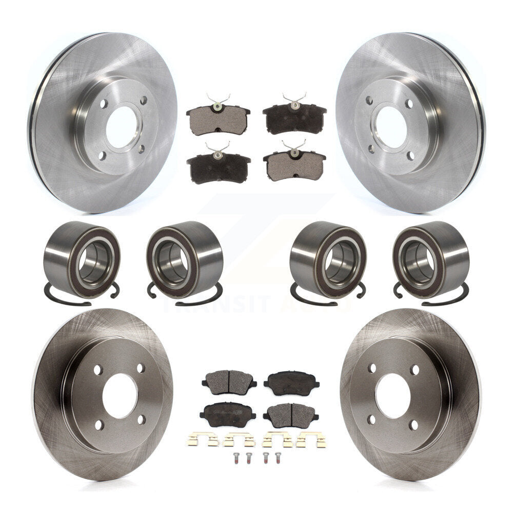 Bearing Disc Brake Rotor Pads Front Rear Kit (10Pc) For 2014-2019 Ford Fiesta ST
