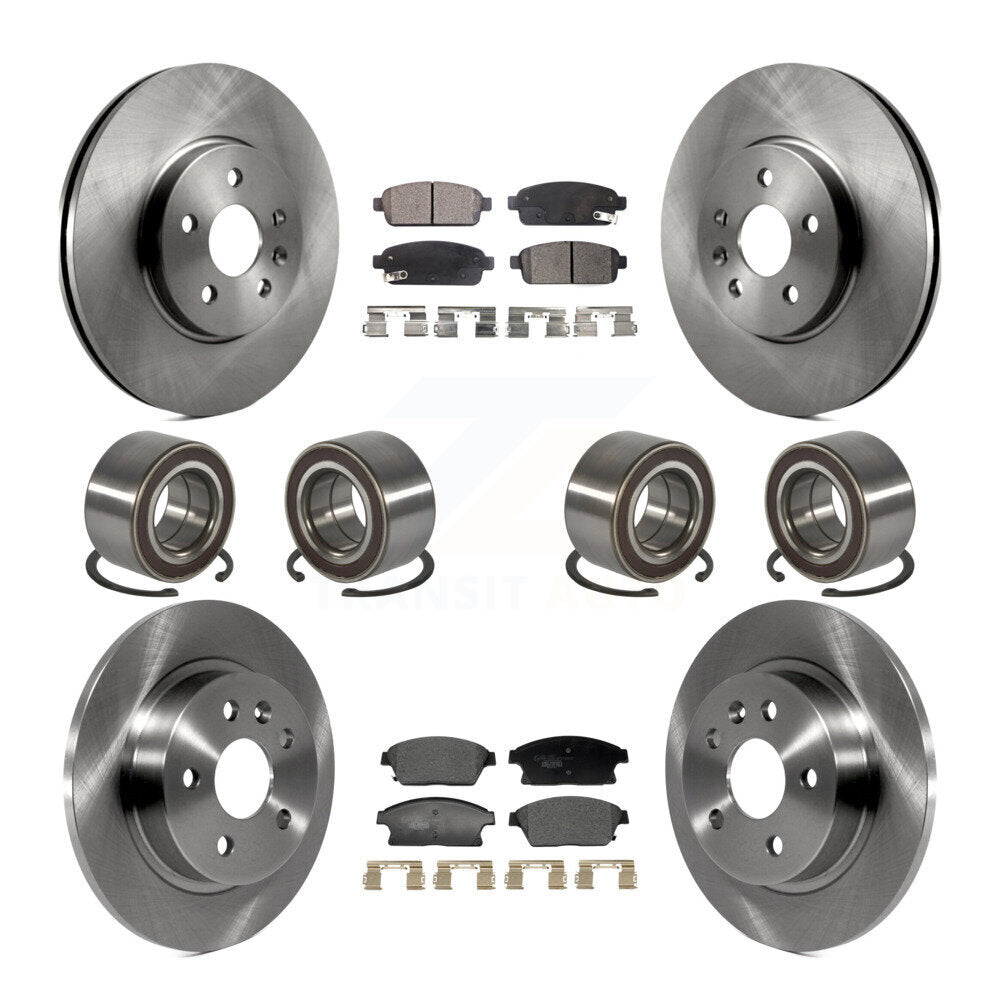 Bearing Brake Rotor & Pads Front Rear Kit (10Pc) For Chevrolet Trax Buick Encore