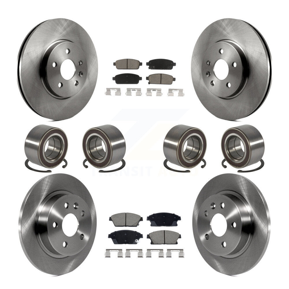 Bearing Brake Rotor & Pads Front Rear Kit (10Pc) For Chevrolet Trax Buick Encore