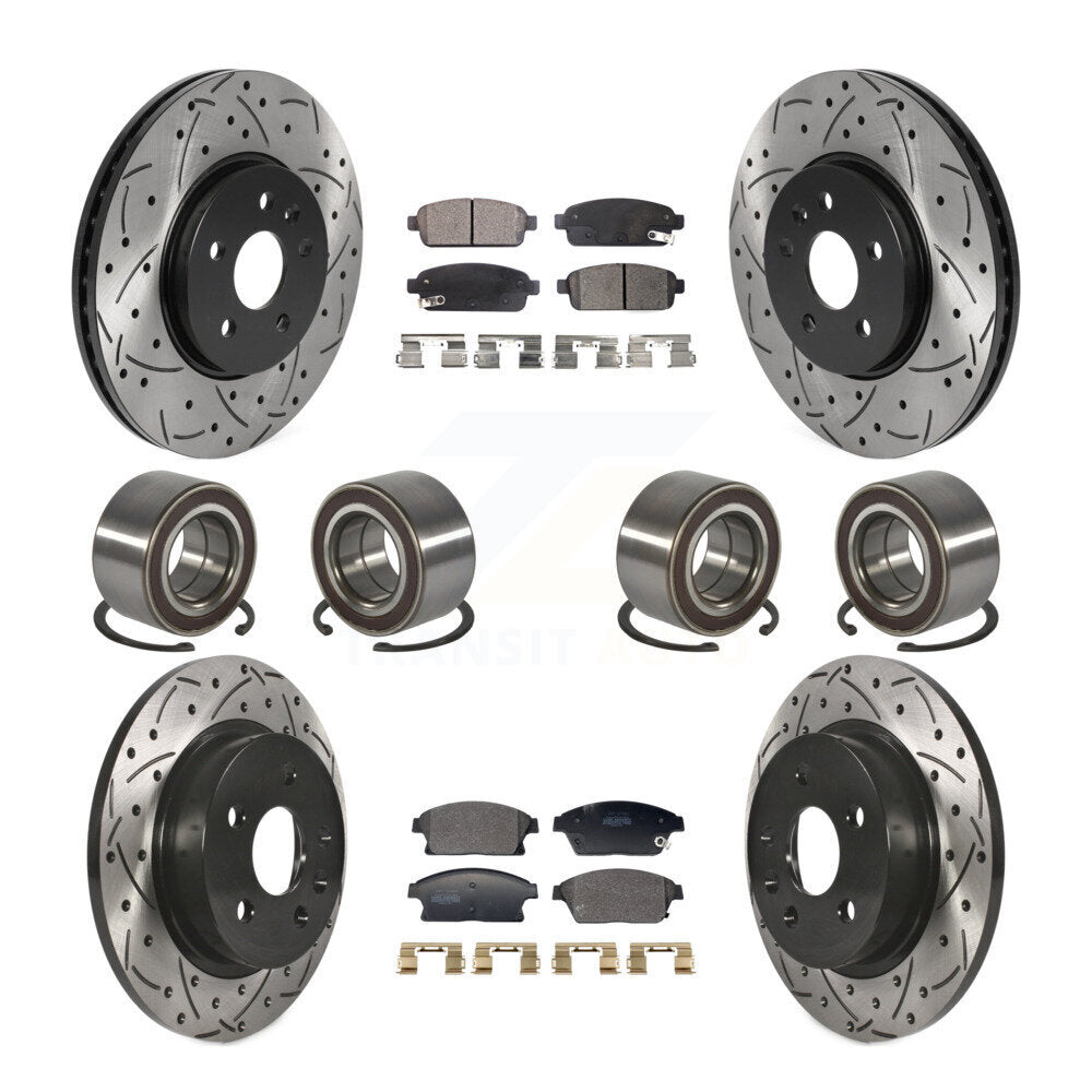 Bearing Coat Brake Rotor Pads Front Rear Kit (10Pc) For Chevrolet Trax Buick AWD