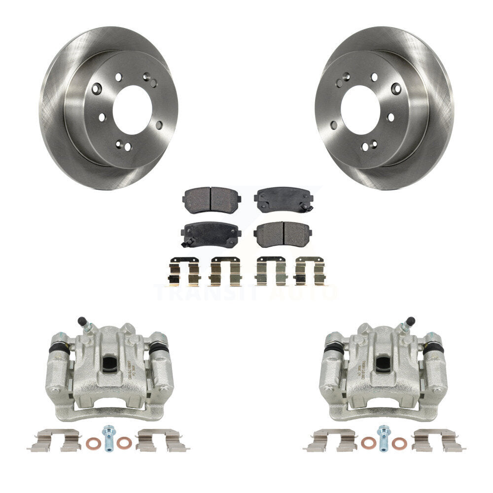 Disc Brake Caliper Rotors And Ceramic Pads Rear Kit For Kia Forte Koup Forte5