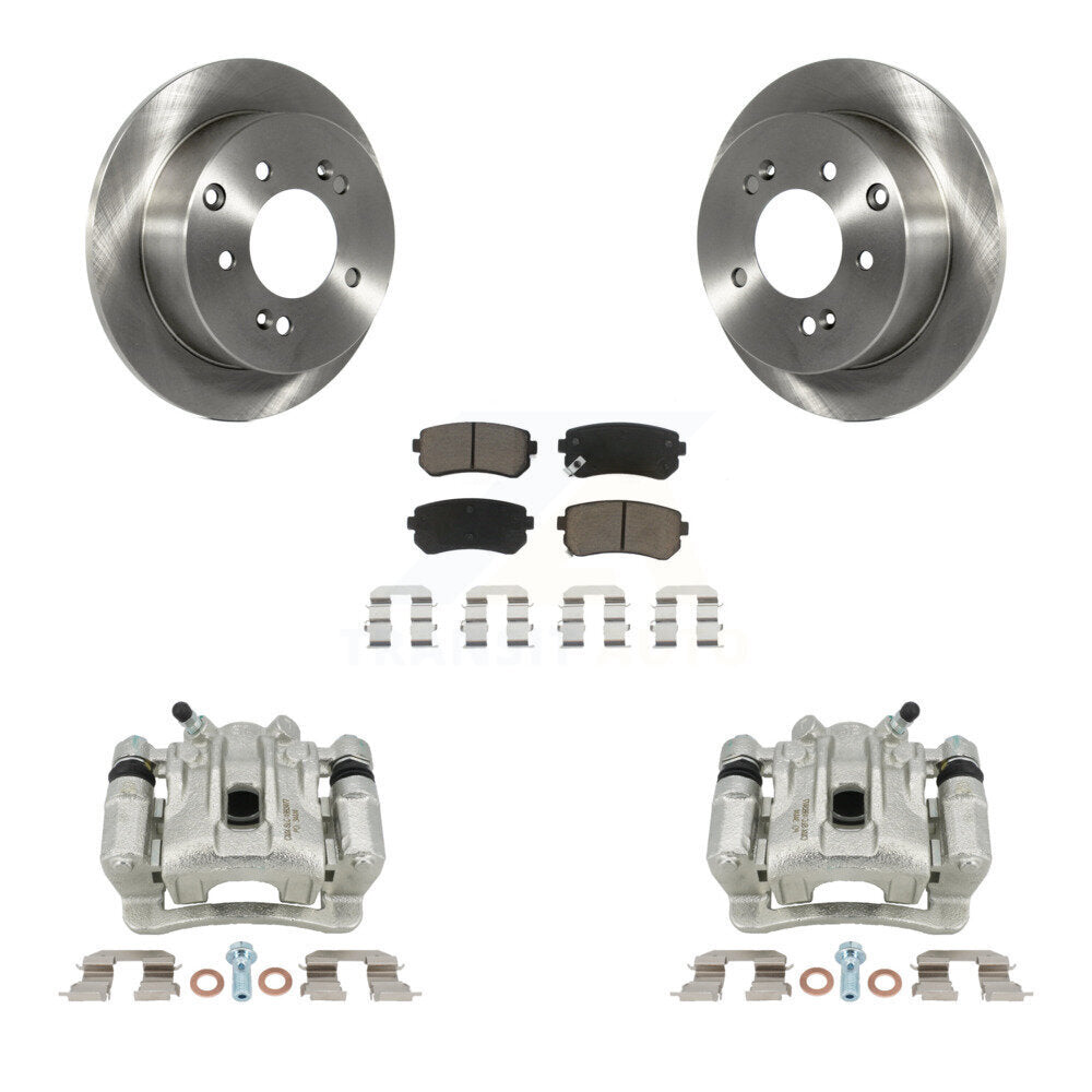 Disc Brake Caliper Rotors And Ceramic Pads Rear Kit For Kia Forte Koup Forte5