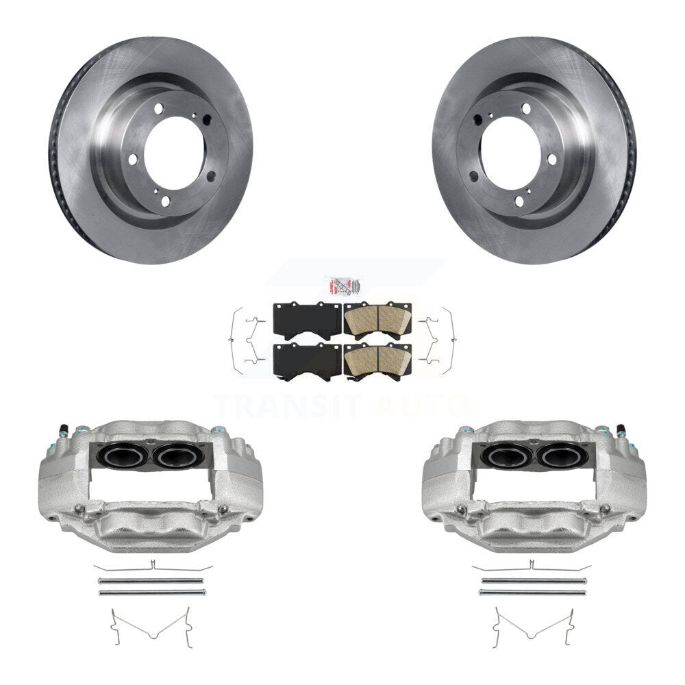 Disc Brake Caliper Rotors And Ceramic Pads Front Kit For Toyota Tundra Sequoia