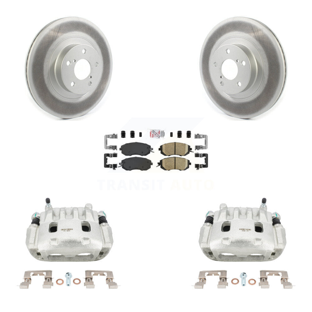 Brake Caliper Coat Rotors & Ceramic Pad Front Kit For Subaru Forester Impreza XV