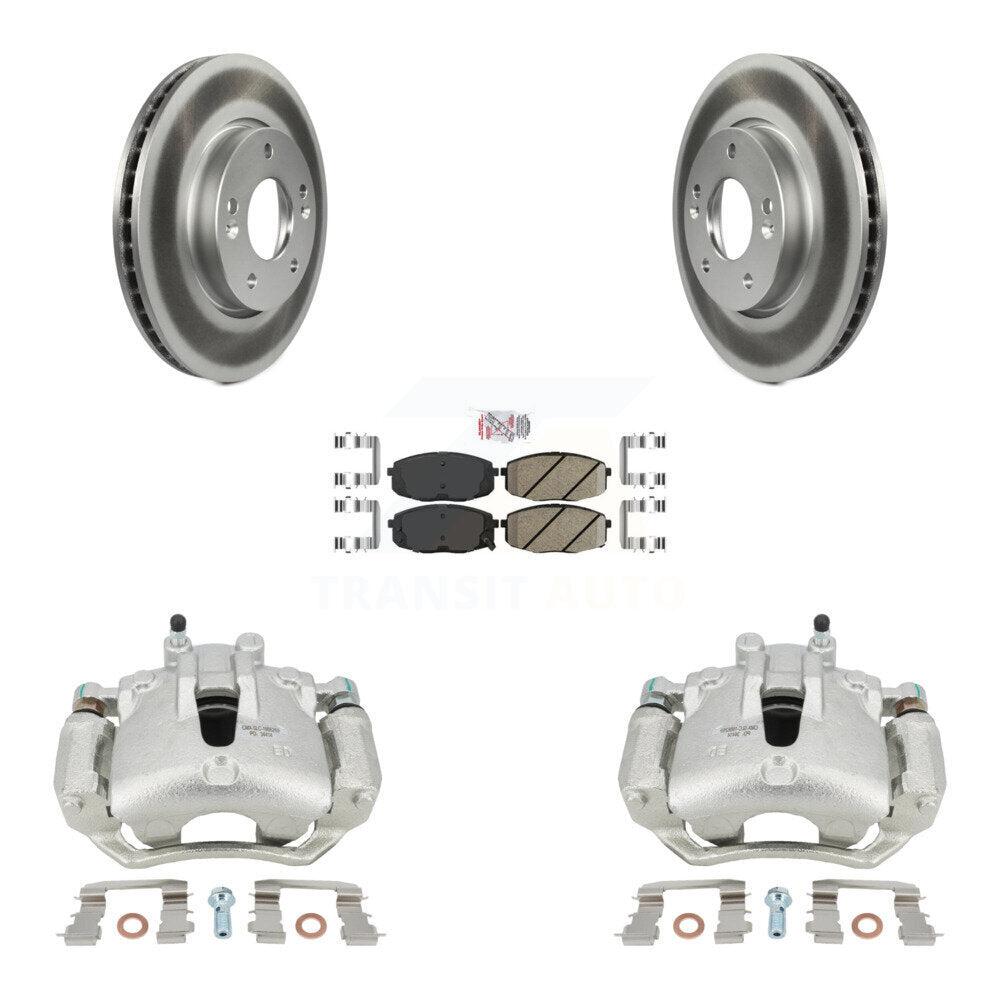 Brake Caliper Coat Rotors & Ceramic Pad Front Kit For Kia Forte Koup Forte5 2.0L