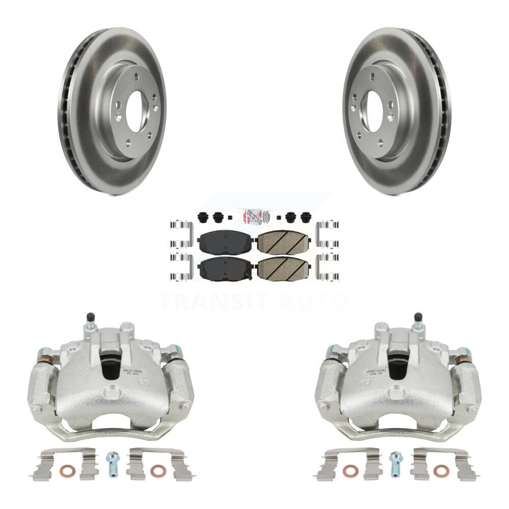 Brake Caliper Coat Rotors & Ceramic Pad Front Kit For Kia Forte Koup Forte5 2.0L