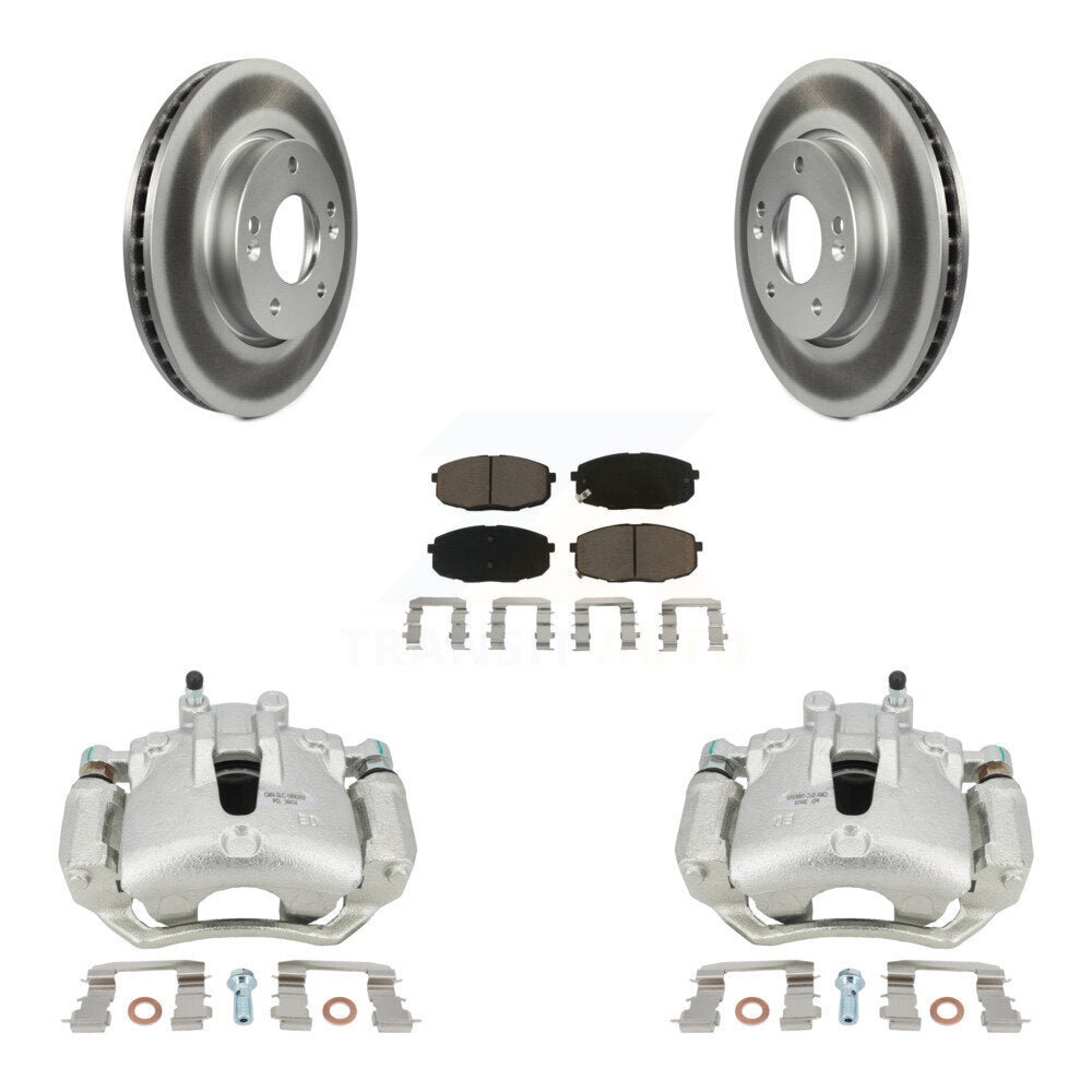 Brake Caliper Coat Rotors & Ceramic Pad Front Kit For Kia Forte Koup Forte5 2.0L
