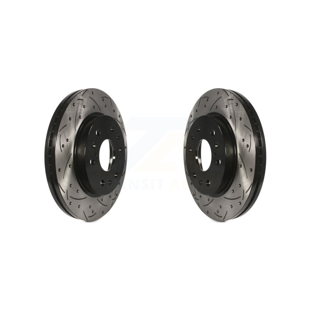 Drill Slot Brake Rotors Front Pair For Chevrolet GMC Sierra 1500 Silverado Tahoe