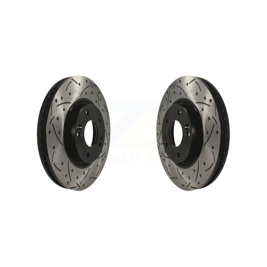 Drill Slot Brake Rotors Front Pair For Hyundai Kia Sonata Tucson Forte Optima EV