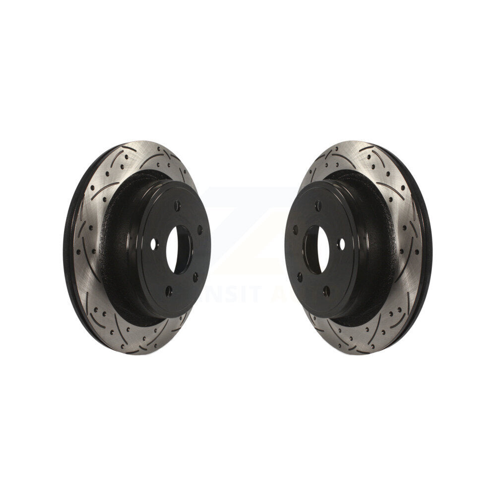 Drilled Slot Brake Rotors Rear Pair For Ram 1500 Classic Dodge Durango Chrysler