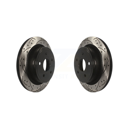 Drilled Slot Brake Rotors Rear Pair For Ram 1500 Classic Dodge Durango Chrysler