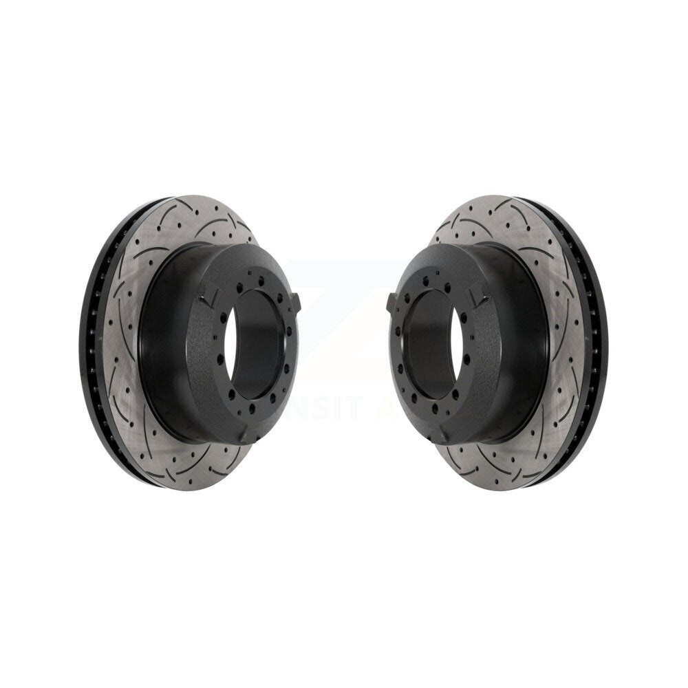 Drill Slot Brake Rotor Rear Pair For Ford F-350 Super Duty F-450 F-550 TerraStar