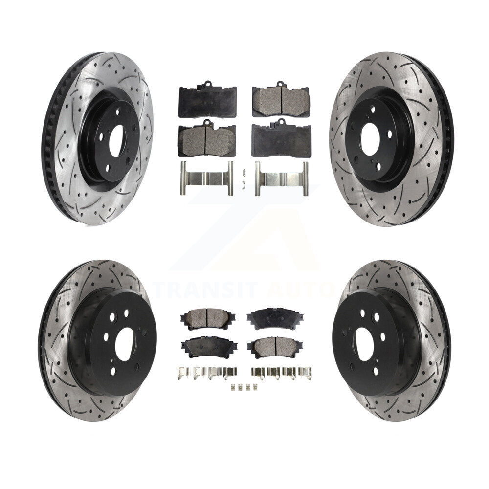 Brake Rotor & Semi-Metallic Pad Front Rear Kit (6Pc) For Lexus IS300 IS350 GS350