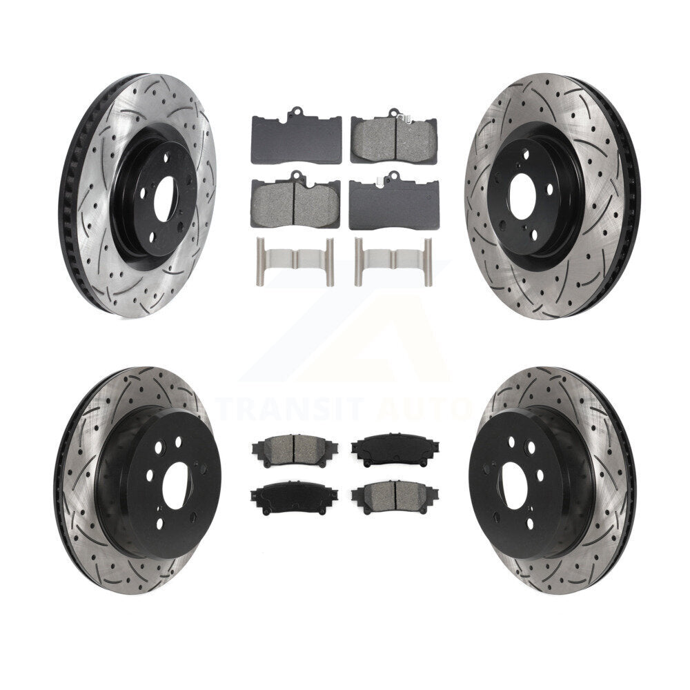 Brake Rotor & Semi-Metallic Pad Front Rear Kit (6Pc) For Lexus IS300 IS350 GS350