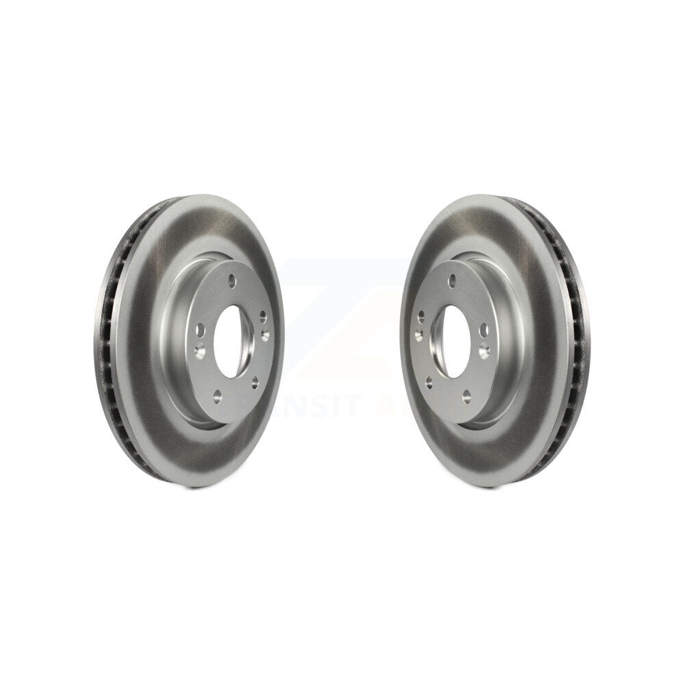 Coated Disc Brake Rotors Front Pair For Kia Forte Soul Koup Forte5