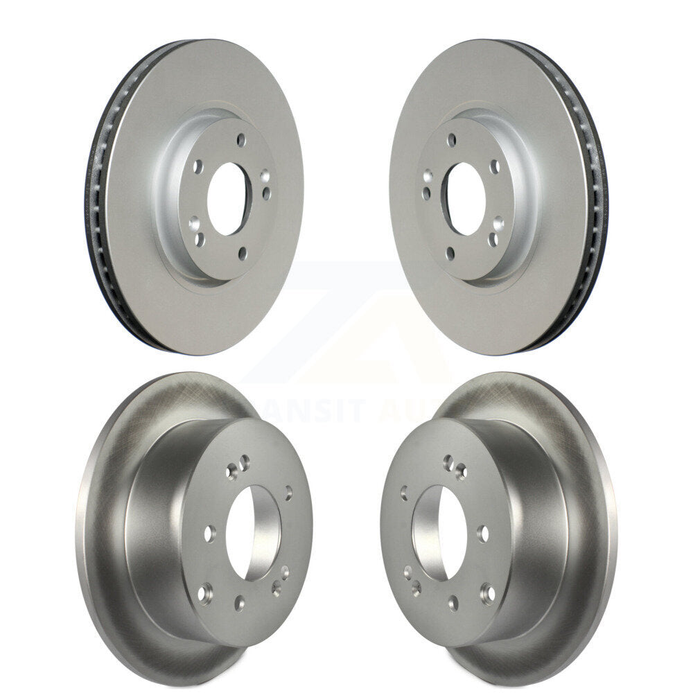 Coated Disc Brake Rotors Front Rear Kit For Kia Forte Koup Forte5