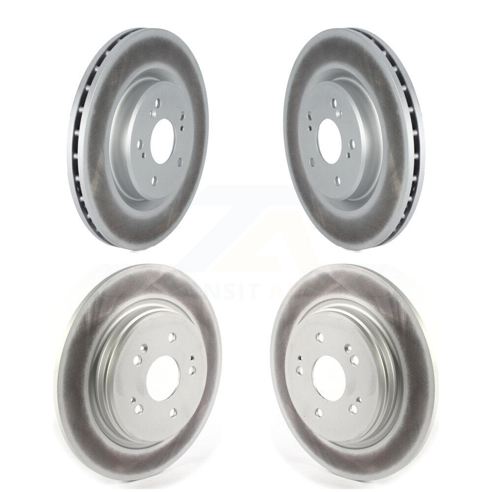 Coated Disc Brake Rotors Front Rear Kit For 2019-2024 Acura RDX