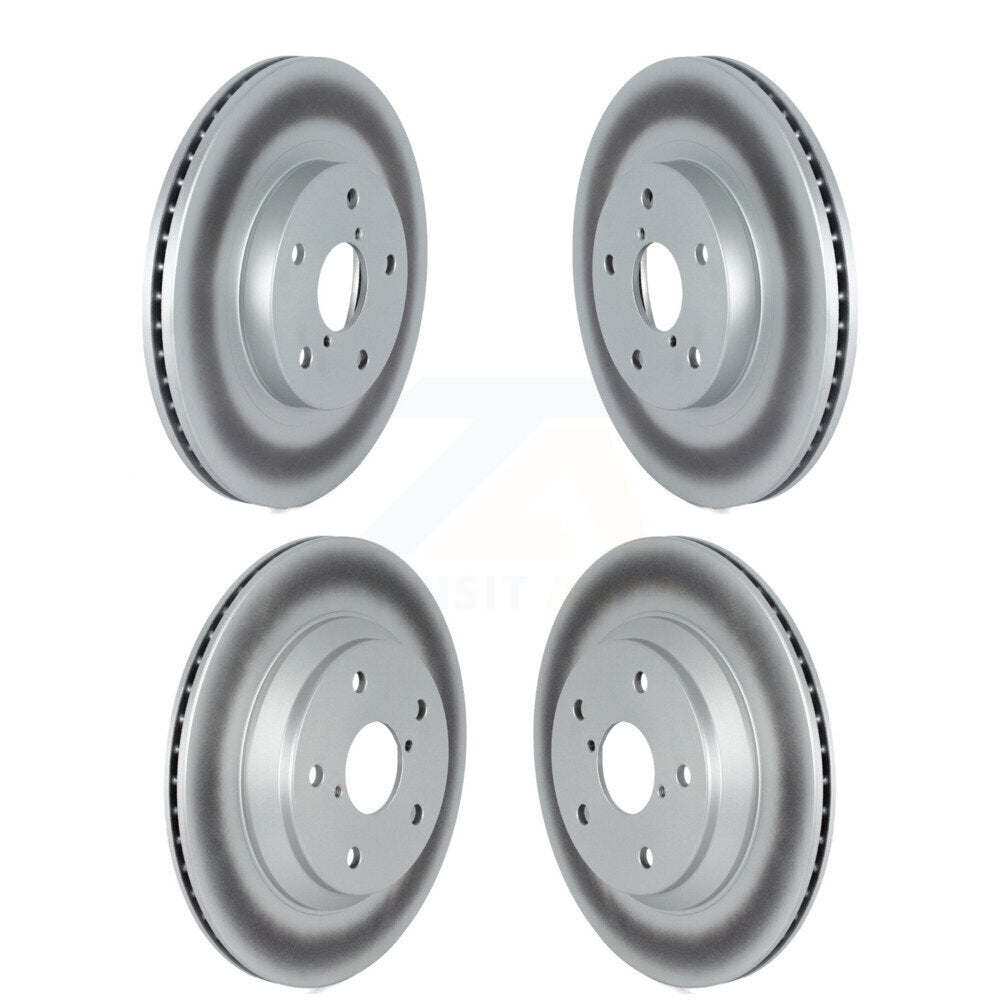 Coated Disc Brake Rotors Front Rear Kit For Subaru Forester