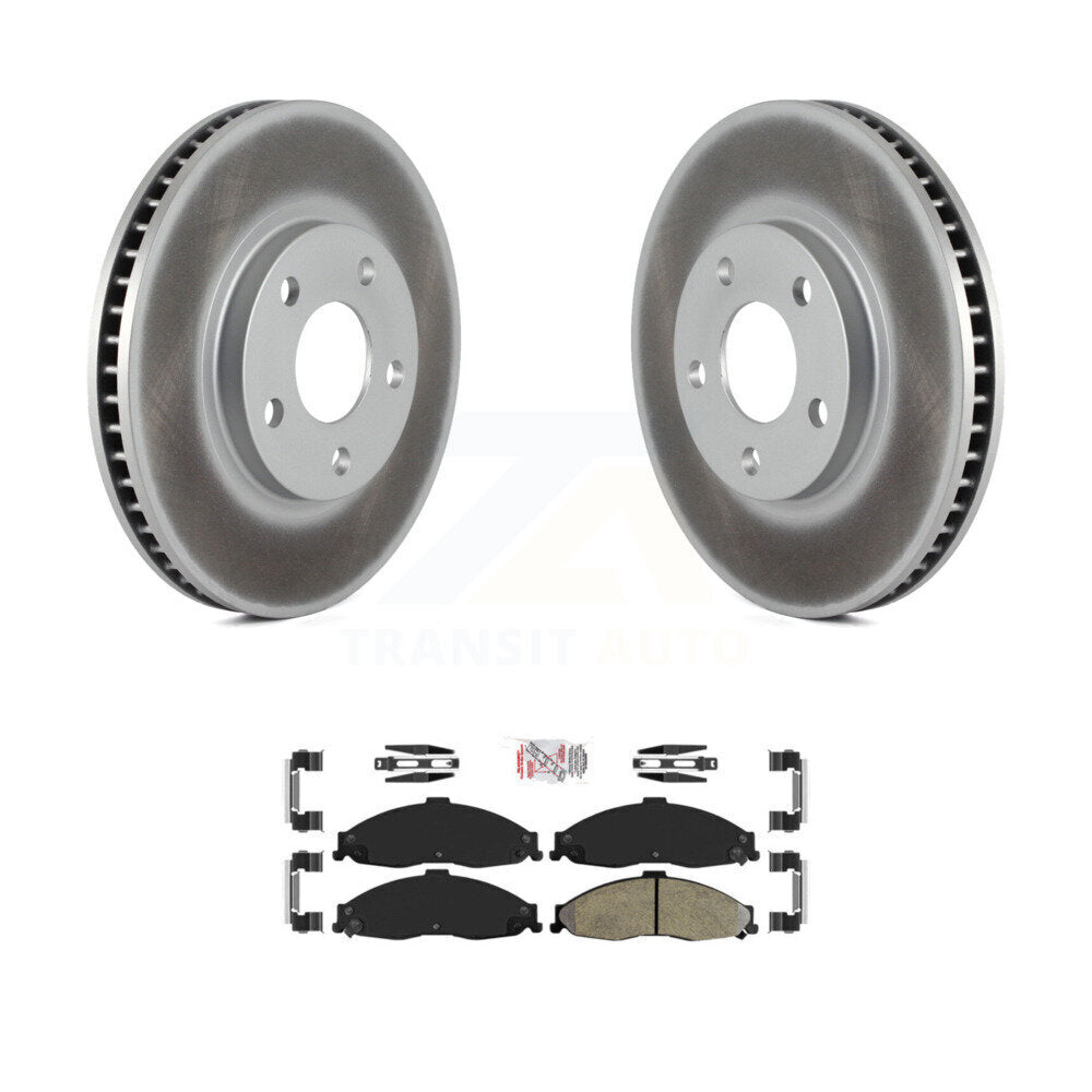 Coat Disc Brake Rotor Semi-Metallic Pad Front Kit For Pontiac Firebird Chevrolet