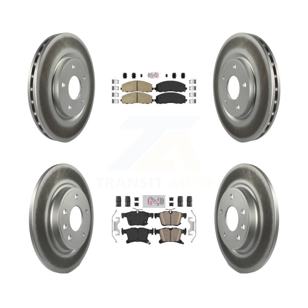 Ceramic Pad Coat Brake Rotors Front Rear Kit For Chrysler Pacifica Grand Caravan