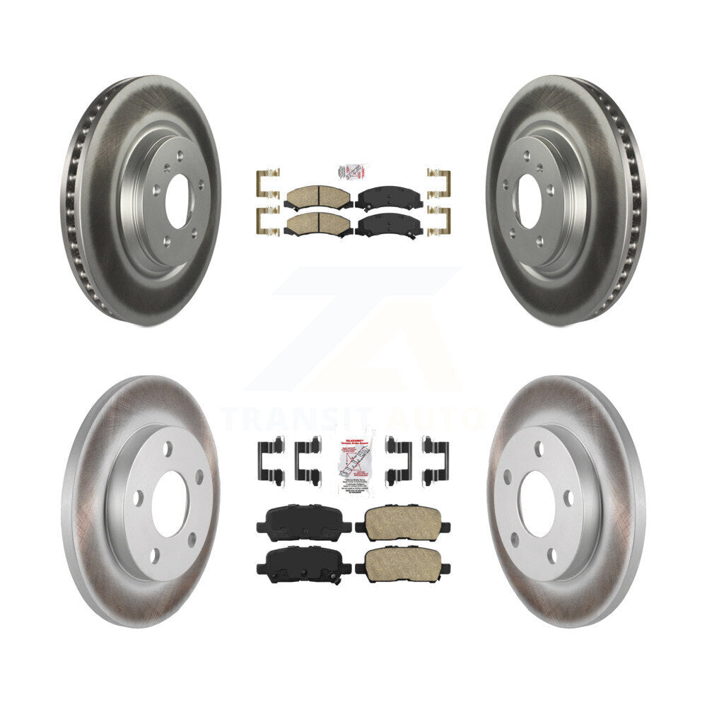 Ceramic Pad Coated Disc Brake Rotors Front Rear Kit For Chevrolet Impala Limited