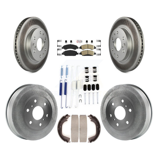 Disc Brake Rotors Ceramic Pad Coat Drum Front Rear Kit (7Pc) For GMC Sierra 1500