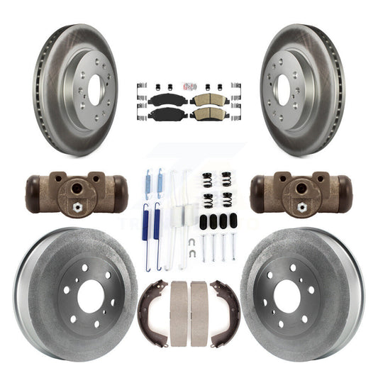 Disc Brake Rotors Ceramic Pad Coat Drum Front Rear Kit (9Pc) For GMC Sierra 1500