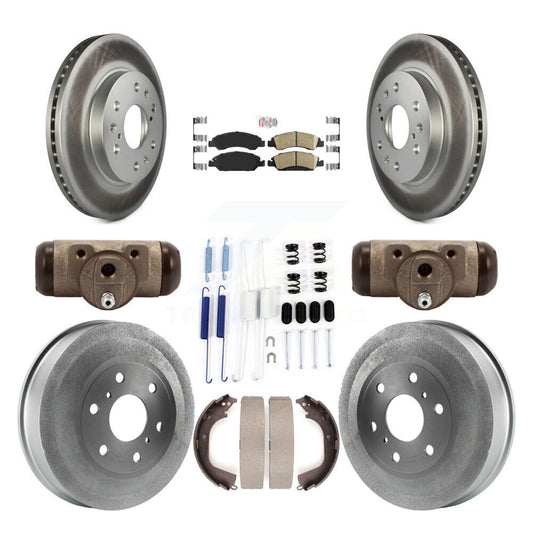 Disc Brake Rotors Ceramic Pad Coat Drum Front Rear Kit (9Pc) For GMC Sierra 1500