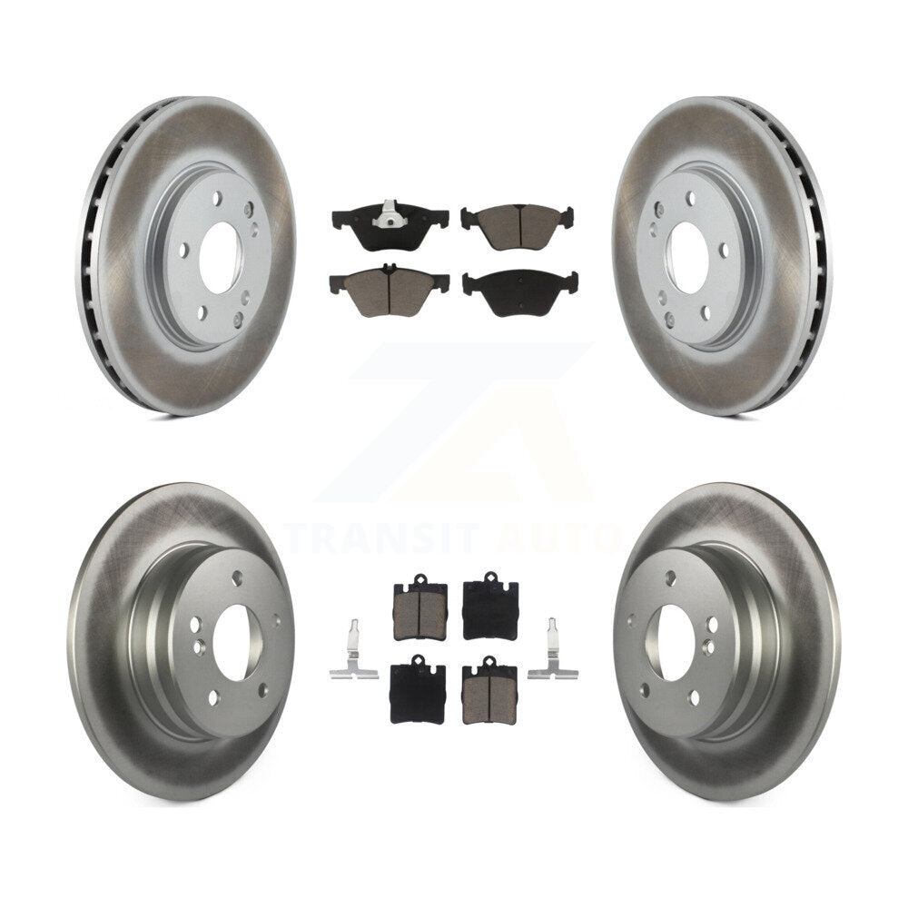Coat Brake Rotor Ceramic Pad Front Rear Kit For Mercedes-Benz E320 CLK320 CLK430