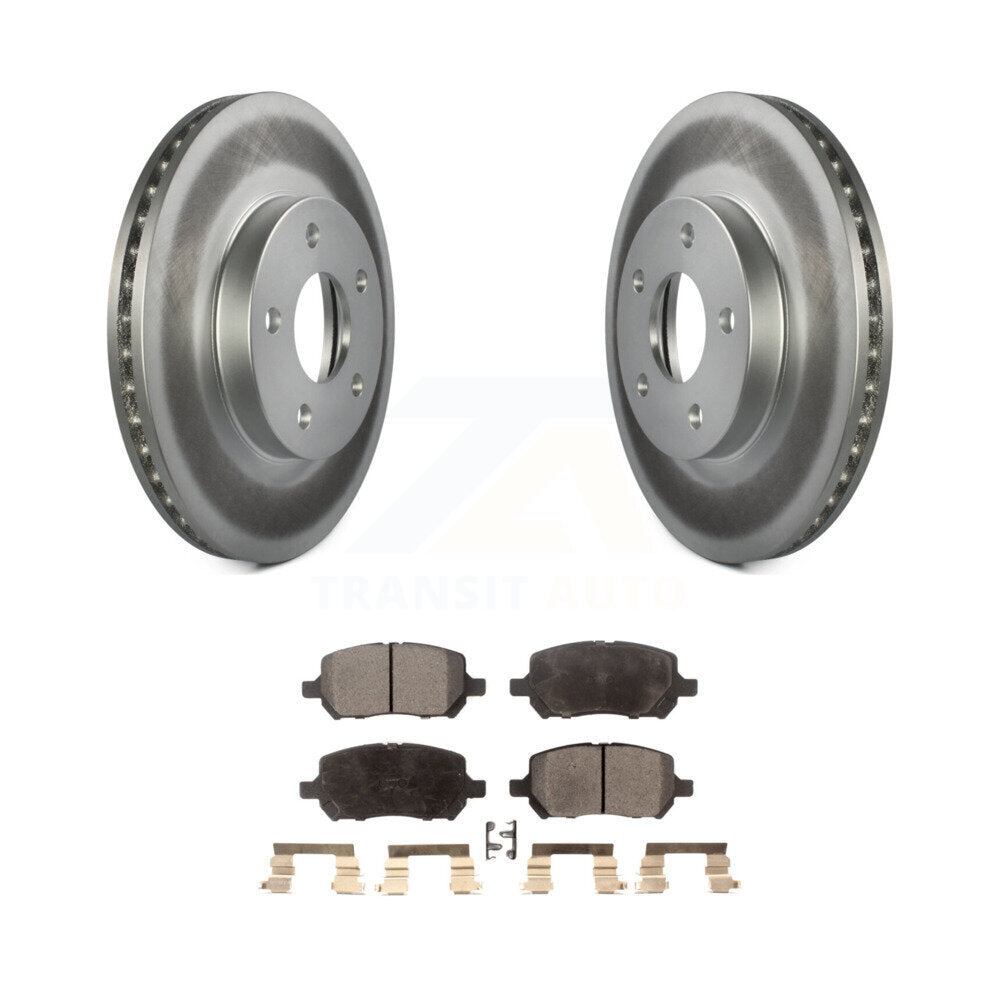 Coated Brake Rotor & Semi-Metallic Pad Front Kit For Chevrolet Cobalt Pontiac G5