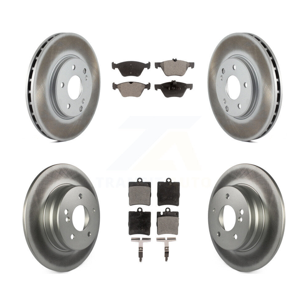 Coat Brake Rotor Ceramic Pad Front Rear Kit For Mercedes-Benz E320 CLK320 CLK430