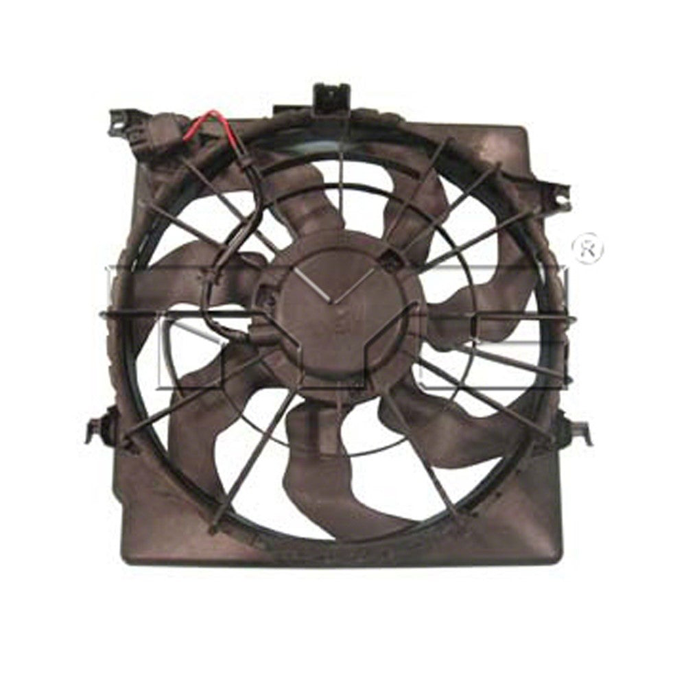 Radiator Condenser Combo Fan Assembly For Models With 2.0l L4 Turbo 2011-2013 Hyundai Sonata & Kia Optima