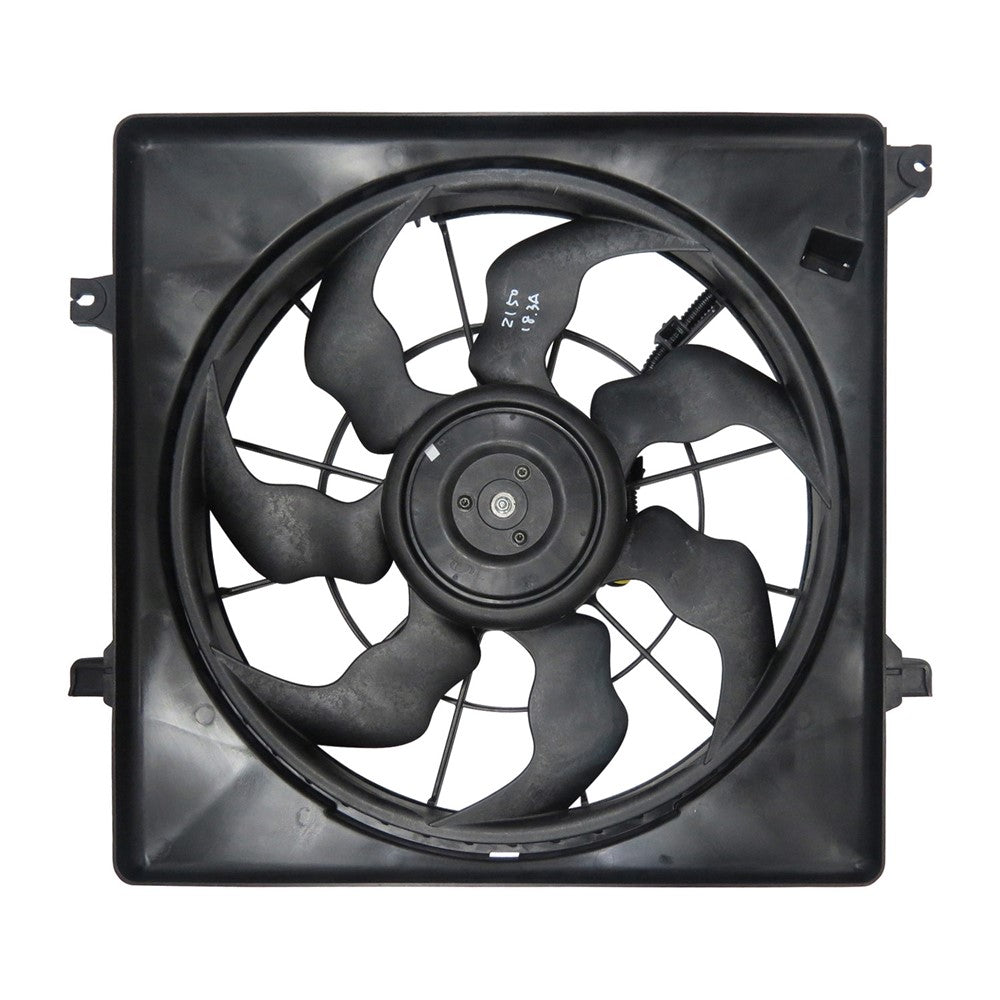 Radiator And Condenser Fan Assembly With One Big Fan Made Of Glass Fiber Reinforced Plastic 2016-2020 Kia Sorento