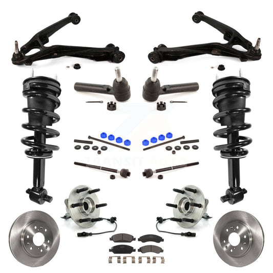Disc Rotor Brake Pad Bearing Arm Suspension Front Kit (15Pc) For GMC Sierra 1500
