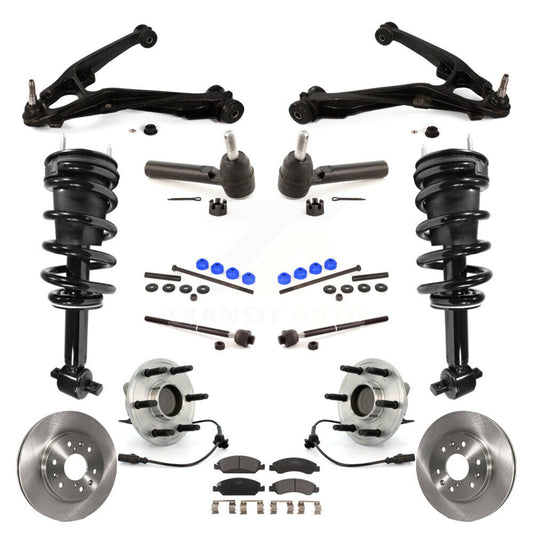 Disc Rotor Brake Pad Bearing Arm Suspension Front Kit (15Pc) For GMC Sierra 1500