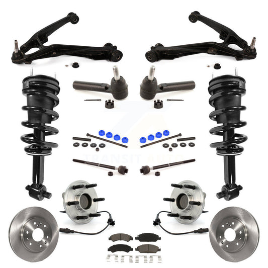 Disc Rotor Brake Pad Bearing Arm Suspension Front Kit (15Pc) For GMC Sierra 1500