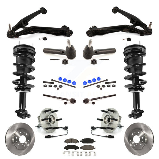 Disc Rotor Brake Pad Bearing Arm Suspension Front Kit (15Pc) For GMC Sierra 1500
