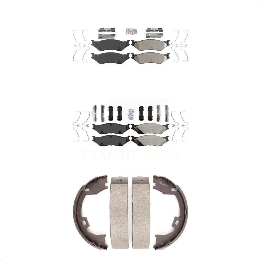 Semi-Metallic Disc Brake Pads Front Rear Kit For Ford International TerraStar IC