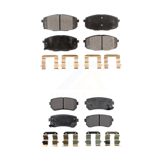 Semi-Metallic Brake Pad Front Rear Kit For Hyundai Elantra Kia Forte Koup Forte5