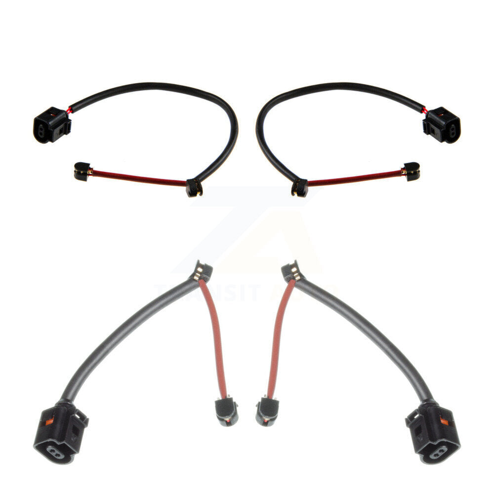 Brake Pads Wear Sensor (4 Pack) Front Rear For Porsche Panamera w Ceramic Rotors