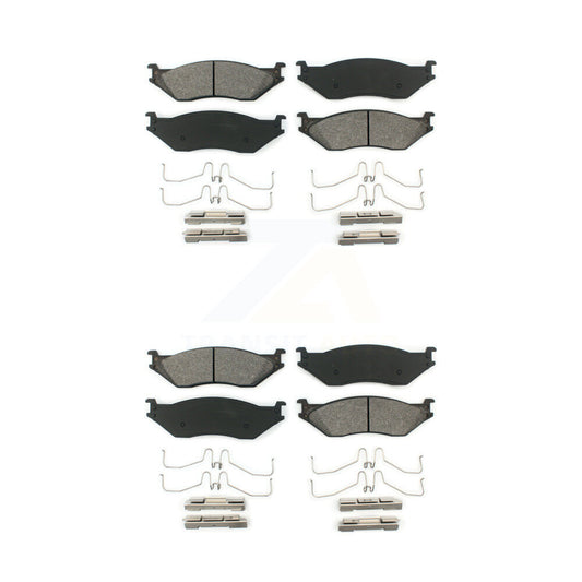 Semi-Metallic Brake Pad Front Rear Kit For Ford F-450 Super Duty F-550 TerraStar