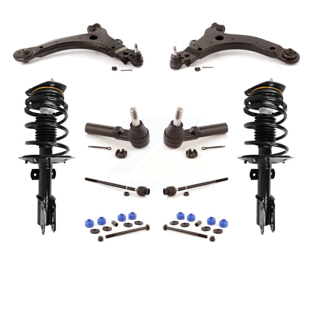 Arms And Complete Shock Tie Rods Link Sway Bar Front Kit For Pontiac Grand Prix