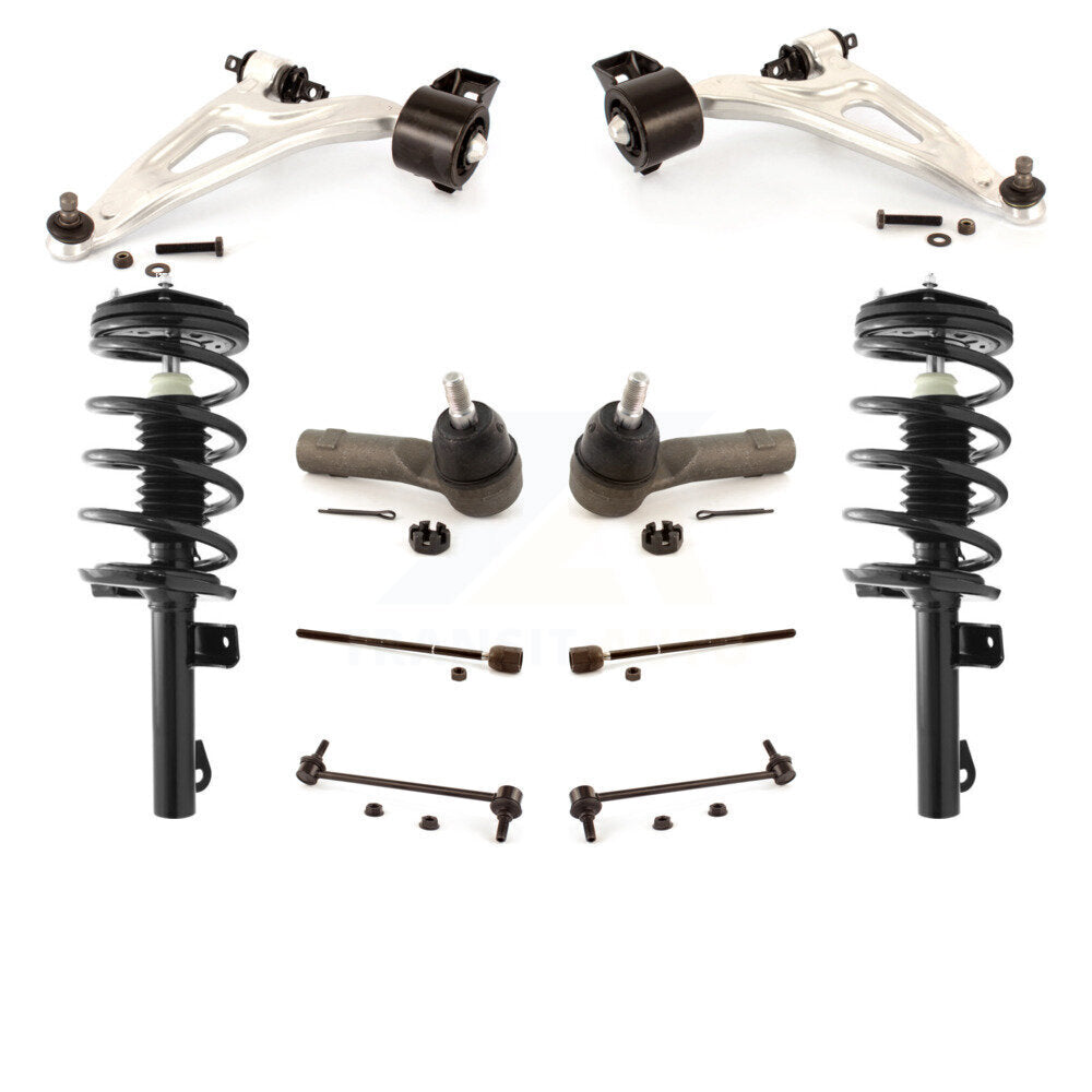 Arms & Complete Shock Tie Rods Link Sway Bar Front Kit (10Pc) For Ford Freestar