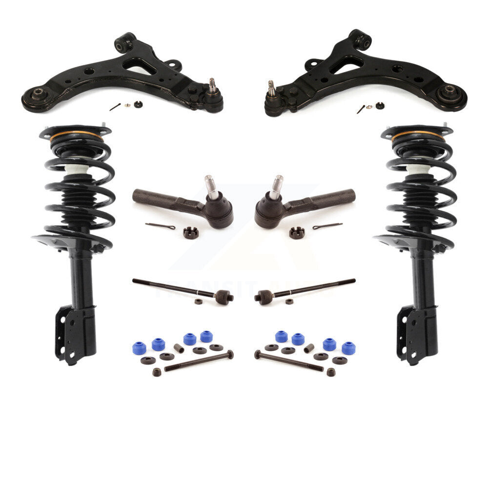 Arms Complete Shock Tie Rods Link Sway Bar Front Kit (10Pc) For Buick Rendezvous